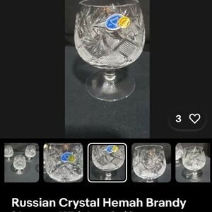 24 Lead Crystal Brandy Snifters
